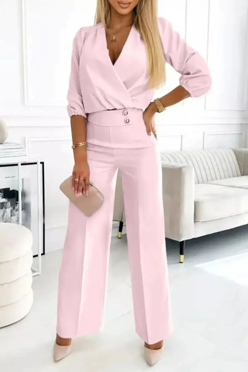 Conjunto Verona – Blusa + Calça com Corte Europeu e Sofisticação Atemporal